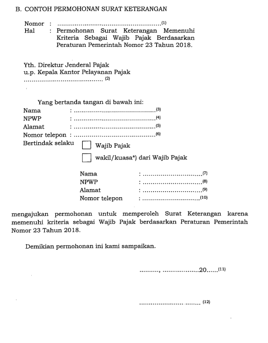 Surat Keterangan Validasi Pajak  Contoh Surat